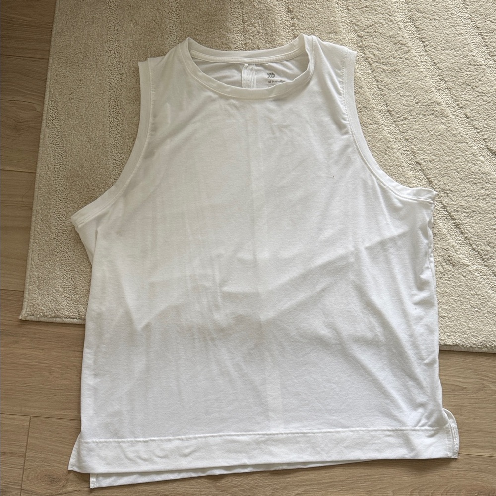 All in Motion White Workout Tank Top